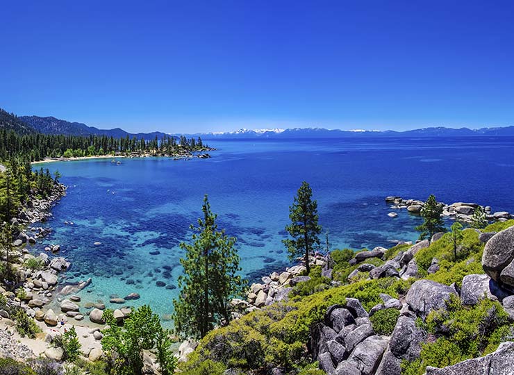 Lake Tahoe shoreline and cove